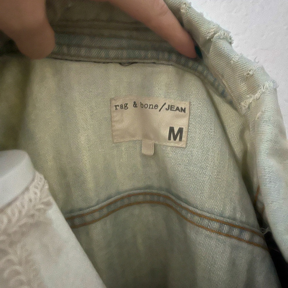 Designer Rag & Bone Oversized Denim Jacket - Picture 6 of 7